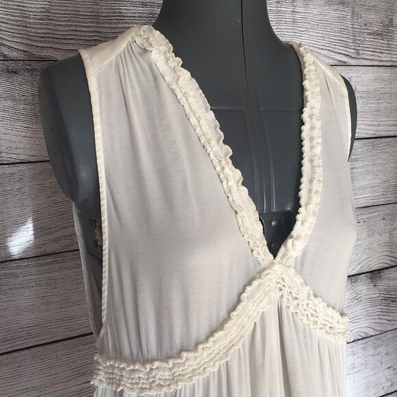 Free People Purple Haze ivory tiered v-neck boho tunic size XS - Picture 5 of 16
